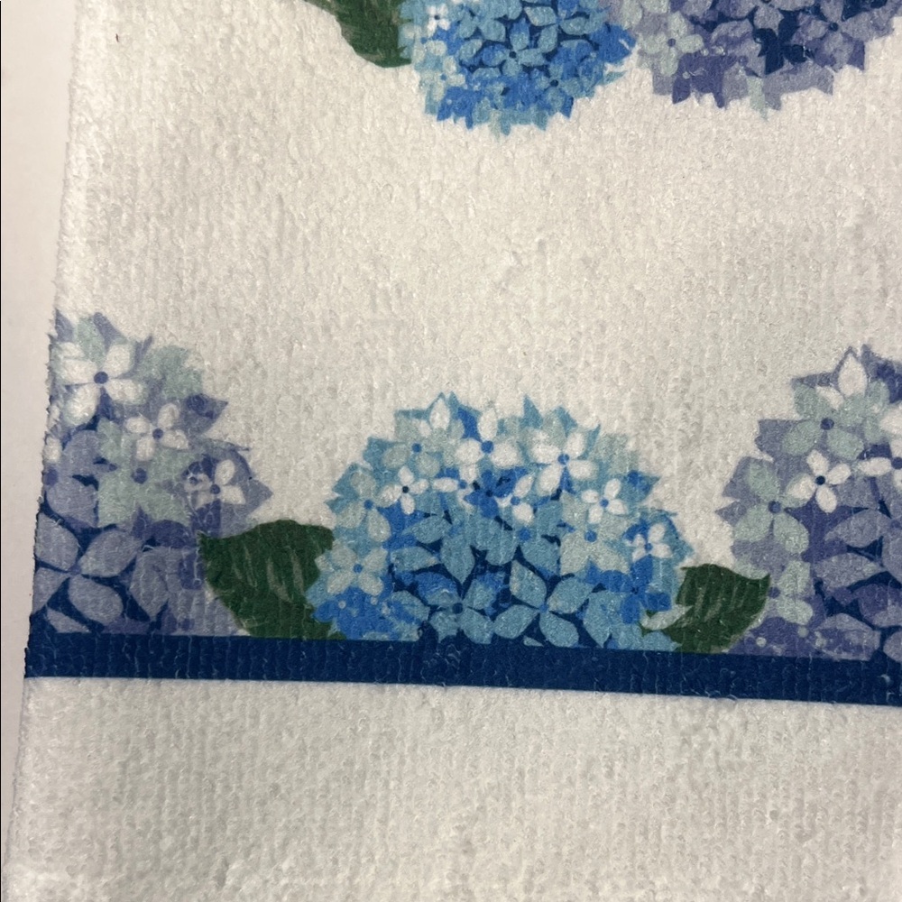 Floral White and Blue Hand Towels - Picture 9 of 12